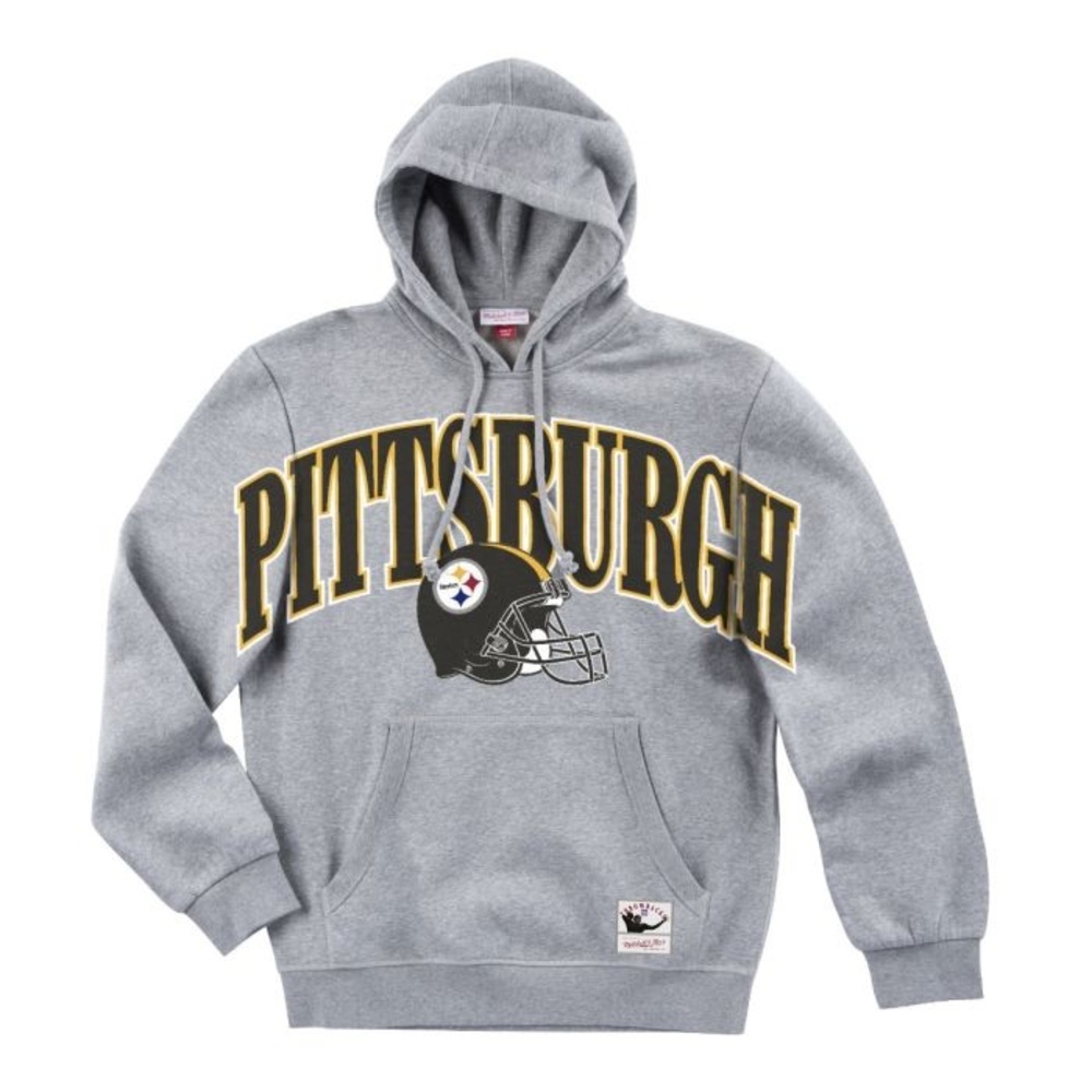 Pittsburgh Steelers Mitchell & Ness Pittsburgh Helmet Pullover Fleece Hoodie
